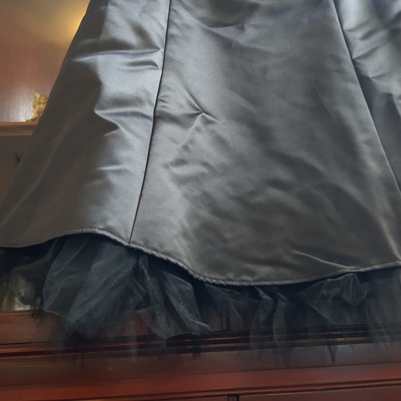 Y2k Jessica McClintock for Gunne Sax Glam Goth Halter Black Pink Prom Dress 7/8 - Picture 4 of 5